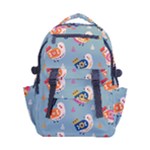 Cute Bird Pattern Carry-on Double Buckle Travel Backpack