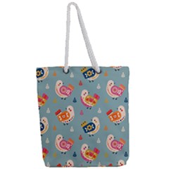 Full Print Rope Handle Tote (Large) 