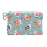 Cute Bird Pattern Canvas Cosmetic Bag (Large)