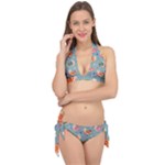 Cute Bird Pattern Tie It Up Bikini Set