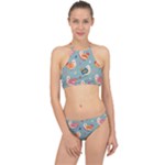 Cute Bird Pattern Halter Bikini Set