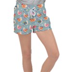 Cute Bird Pattern Women s Velour Lounge Shorts