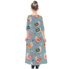 Kids  Quarter Sleeve Maxi Dress 