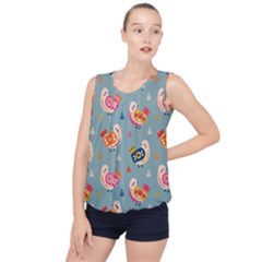 Bubble Hem Chiffon Tank Top 