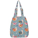 Cute Bird Pattern Center Zip Backpack