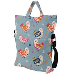 Fold Over Handle Tote Bag 