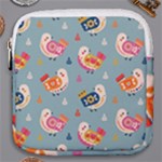 Cute Bird Pattern Mini Square Pouch