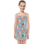 Cute Bird Pattern Kids  Summer Sun Dress