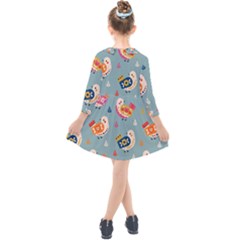 Kids  Quarter Sleeve Shirt Dress 