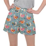 Cute Bird Pattern Women s Ripstop Shorts