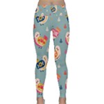 Cute Bird Pattern Lightweight Velour Classic Yoga Leggings