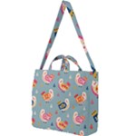 Cute Bird Pattern Square Shoulder Tote Bag