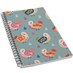 Cute Bird Pattern 5.5  x 8.5  Notebook