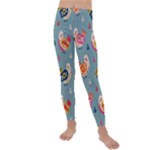 Cute Bird Pattern Kids  Lightweight Velour Leggings