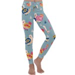 Cute Bird Pattern Kids  Lightweight Velour Classic Yoga Leggings