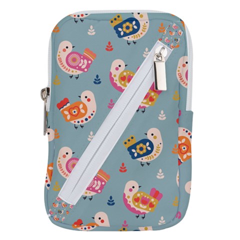 Cute Bird Pattern Belt Pouch Bag (Small) from ArtsNow.com