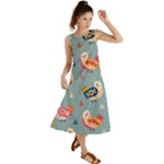 Cute Bird Pattern Summer Maxi Dress