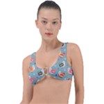 Cute Bird Pattern Ring Detail Bikini Top