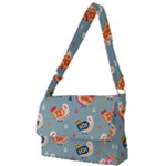 Cute Bird Pattern Full Print Messenger Bag (L)