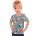 Cute Bird Pattern Kids  Sports T-Shirt