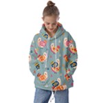 Cute Bird Pattern Kids  Oversized Hoodie