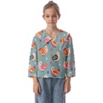 Cute Bird Pattern Kids  Sailor Shirt