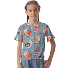 Kids  Cuff Sleeve Scrunch Bottom T-Shirt 