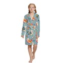 Kids  Long Sleeve Velvet Lounge Robe 