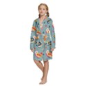 Kids  Long Sleeve Velvet Lounge Robe 