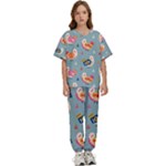 Cute Bird Pattern Kids  T-Shirt and Pants Sports Set