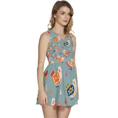 Sleeveless High Waist Mini Dress 