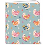 Cute Bird Pattern 8  x 10  Softcover Notebook