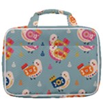 Cute Bird Pattern Travel Toiletry Bag With Hanging Hook