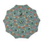 Cute Bird Pattern Automatic Folding Umbrella with Case (Large)