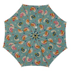 Cute Bird Pattern Automatic Folding Umbrella with Case (Medium) from ArtsNow.com