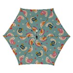 Cute Bird Pattern Automatic Folding Umbrella with Case (Small)