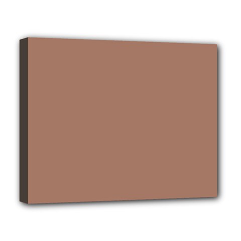 Mocha Mousse Hex Code #a47864 Deluxe Canvas 20  x 16  (Stretched) from ArtsNow.com