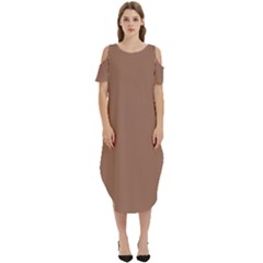 Cold Shoulder Loose Fit Dress With Pockets 