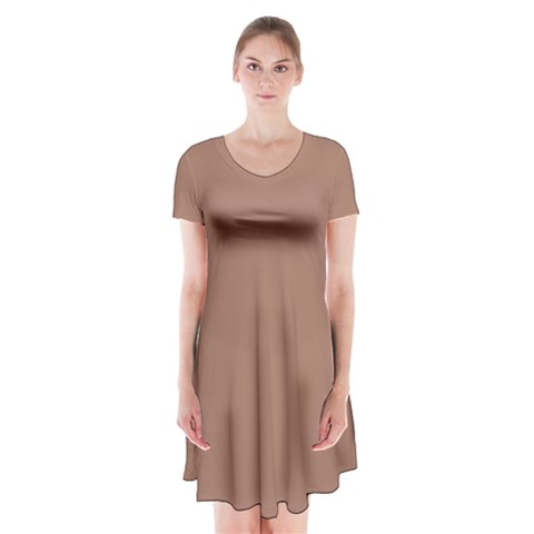 Mocha Mousse Hex Code #a47864 Short Sleeve V