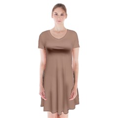 Mocha Mousse Hex Code #a47864 Short Sleeve V