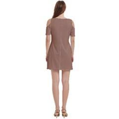 Women s Cold Shoulder Round Neck Mini Dress 