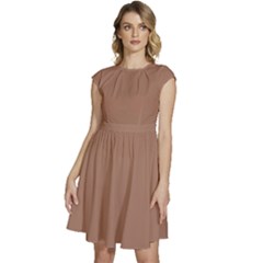 Cap Sleeve High Waist Dress 