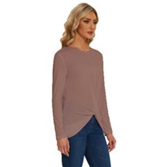 Long Sleeve Crew Neck Pullover Top 