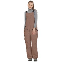 Women s Side Zip Front Pouch Ski And Snowboard Bib Pants	 