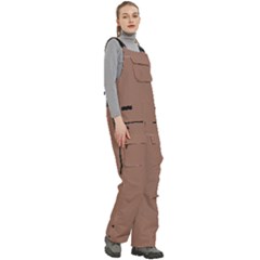 Women s Side Zip Front Pouch Ski And Snowboard Bib Pants	 