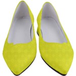 Brite Yellow Diamond Squares Block Heels 