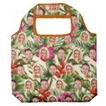 Personalized Couple Many Head Hawaii Tropical Summer Premium Foldable Grocery Recycle Bag Premium Foldable Grocery Recycle Bag