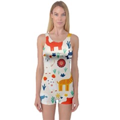 One Piece Boyleg Swimsuit 