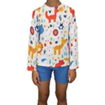 Pet Animal 03 Kids  Long Sleeve Swimwear