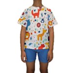 Pet Animal 03 Kids  Short Sleeve Swimwear